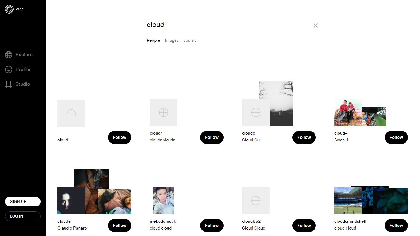 cloud - People Search | VSCO